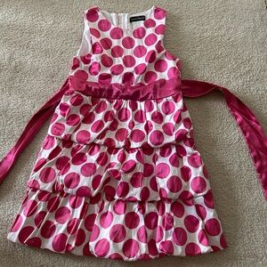 Secret charm layered bubble party dress polka dots pink size 10